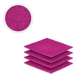 EXKLUSIV HEIMTEXTIL Hand Towel Set with Bow Brand Flannel Set of 4 30 x 30 cm Pink