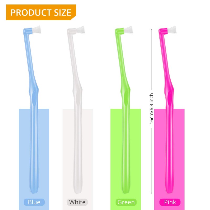 Boao 6 Pieces Tuft Toothbrush Tufted End-tuft Soft Trim Single