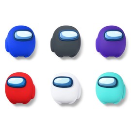 Switch Joystick Kappen kompatibel mit Switch/OLED/Lite Controller Zubehör, PALPOW Niedliche Silikon Switch Knöpfe Thumb Grips Caps, 6 Stück - Astronauten