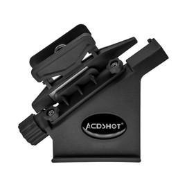 ACDSHOT Archery Fletching Jig for Arrows with Straight & Helical Clamps, Adjustable Arrow fletching Tool Vanes Feathers Sticker Tool for DIY Arrow Crossbow Bolts (Black)