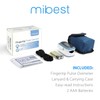 mibest OLED Finger Pulse Oximeter, O2 Meter, Dual Color White/Light