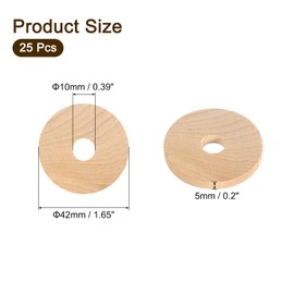 uxcell 25Pcs 42x10x5mm Cedar Blocks for Clothes Storage, Aromatic Cedar Rings, Cedar Accessories Wood Chips for Wardrobes Closets Drawers