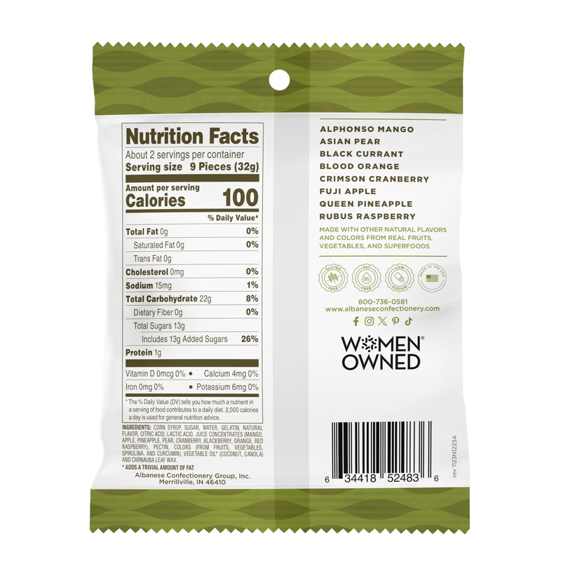 Albanese World's Best Snack Pack,True to Fruit Exotic Fruits Gummies,