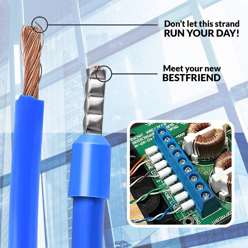 Newhouse Electric FTK1200 Ferrule Crimping Tool Kit with Wire Crimper