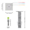 Lifeswell Universal In-Ground Umbrella Base, Rust-Resistant Steel Concrete Holder, Space-Saving