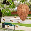 DECYOOL 4 Pack Paper Wasp Nest Decoy Hanging Wasp Nest