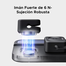 UGREEN 6 Pcs Organizador de Cables Magnéticos, Soporte de Clips de Cable Magnético para Escritorio, Clip de Silicona con Imán Potente, 2 Tamaños, Compatible con Mesitas de Noche/Oficina/Cocina
