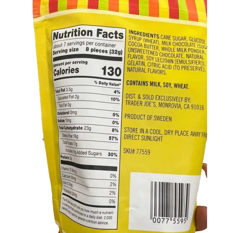 Trader Joe's 2 Packs Trader Joe's Milk Chocolate Covered Gummy