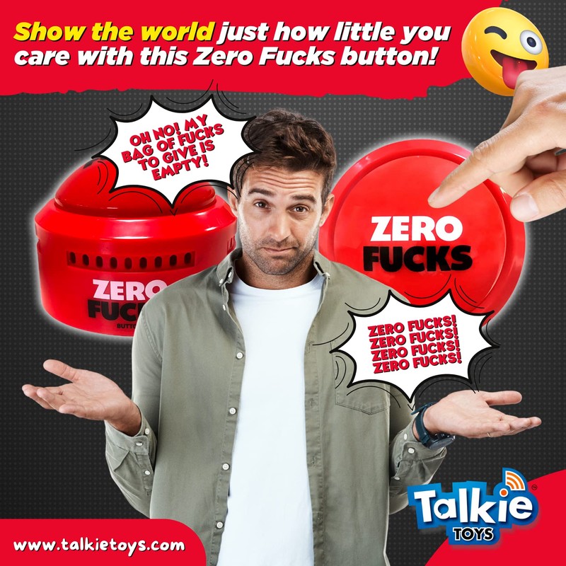 Talkie Toys Products Zero Fucks Button