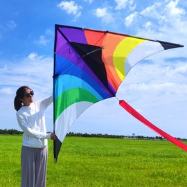 Simxkai Giant Kite for Beach, Large Kite with Super Long Tail for Adults