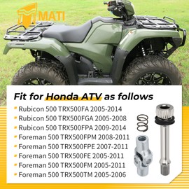 M MATI Rear Drive Shaft Propeller & U-Joint Yoke Joint for Honda Rubicon 500 TRX500FA/FGA/FPA 2005-2014 Foreman 500 TRX500FE/FM/TM TRX500FPM/FPE 2005-2011 40200-HP0-A00 40210-HN7-010