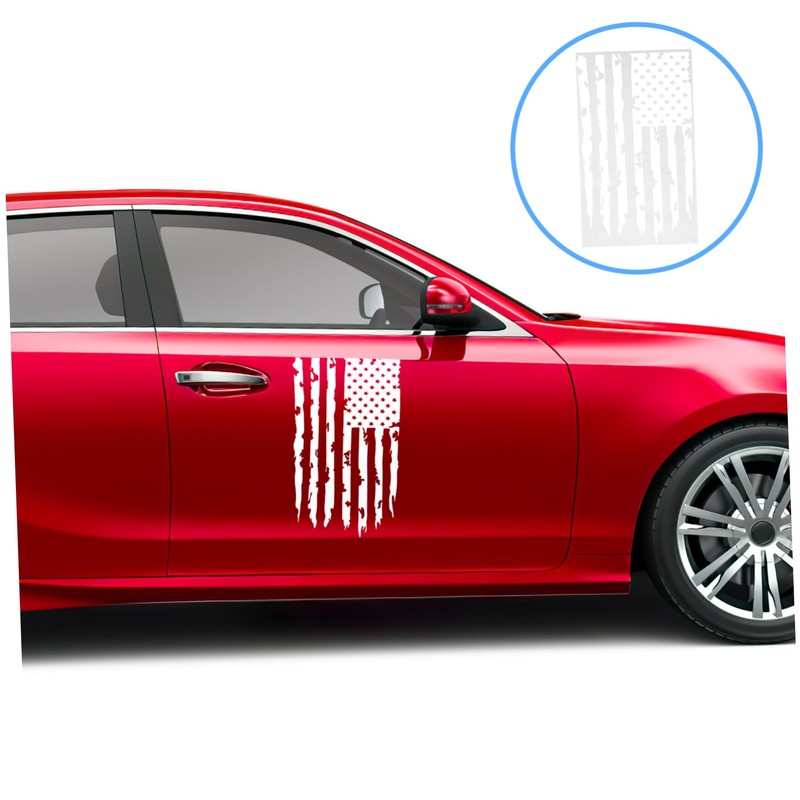 iplusmile American Flag Car Decal Sticker for Cars Suvs Trucks