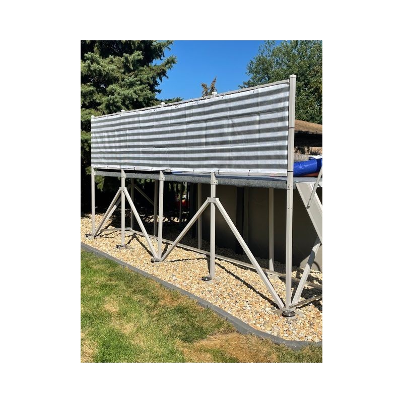 California Net Co. (Quantity 3 Pack) Grey/White Swimming Pool Privacy