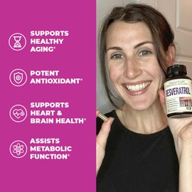 Japanese Knotweed Capsules - Resveratrol Supplement with 1000mg Japanese Knotweed, Green Tea Extract, Quercetin, Grape Extract. Potent Antioxidant for Healthy Aging & Cardiovascular Support. 60 Caps