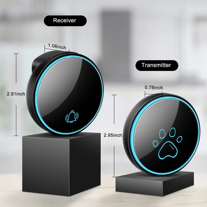 Comsmart Smart Wireless Dog Door Bell, Doggie Doorbell for Pet