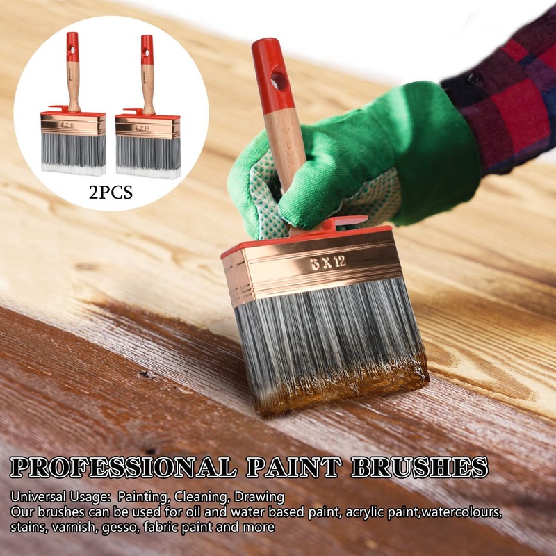 Nutmanel Pack of 2 Surface Brushes, 120 x 30 mm