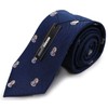 Michi Kolondon Brand Necktie, 100% Silk, Jacquard Woven Crest, Coat