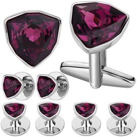 HAWSON Gemelos para hombre con tachuelas de camisa de esmoquin y gemelos para camisa de esmoquin conjuntos de regalo para boda y fiesta., Metal, no conocido,