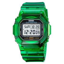 RNONDRY Womens Mens Digital Watch, Waterproof Green Watches for Men, Women's Digital Watch for Gent Lady Wrist Watch with Date Alarm & Countdown