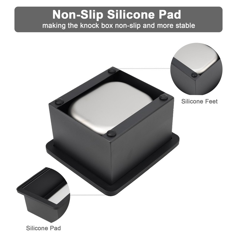 YURICK Espresso Knock Box, Coffee Knock Box for Espresso Grounds