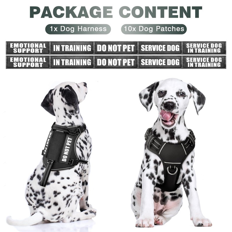 WINSEE Tactical Dog Harness, No Pull Dog Harness for Medium