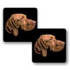 Fractal Artworks Hungarian Vizsla Coaster Set of 2, with Fractal