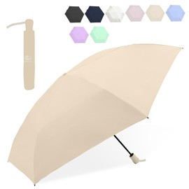 Parasol, Lightweight 5.3 oz (150 g) x UV Reduction 39.4 inches (100 x 99 cm) (Compact x Expanded Large, Just the Right Pursuit of Japan), 100% UV Reduction, Light Shade, Folding Umbrella, For Rain or