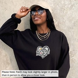 Patch Party Club, Memorial Collection: I Will Hold You in My Heart 1-pc, Iron-On Embroidered Patch, Sz 4", Tribute Patch, Loss Support