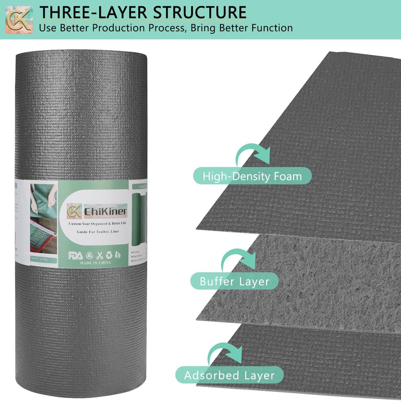 Foam Toolbox Liner Shelf Liner, Thickened Durable Pad Tool Box