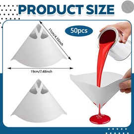 UYVPAER 50 Stück Lacksiebe Lackfilter, Nylon Einweg Konisches Papier Lacksiebe Mikron Filter Trichterfiltern, Papier Lackfilter Farbsiebe Für Autolack Für Automobilsprühfarbe Lackierzubehör