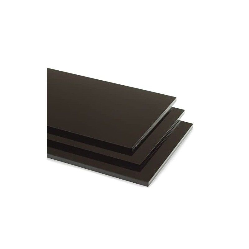 5mm Perspex Black Cast Gloss Acrylic Plastic Sheet Panel with