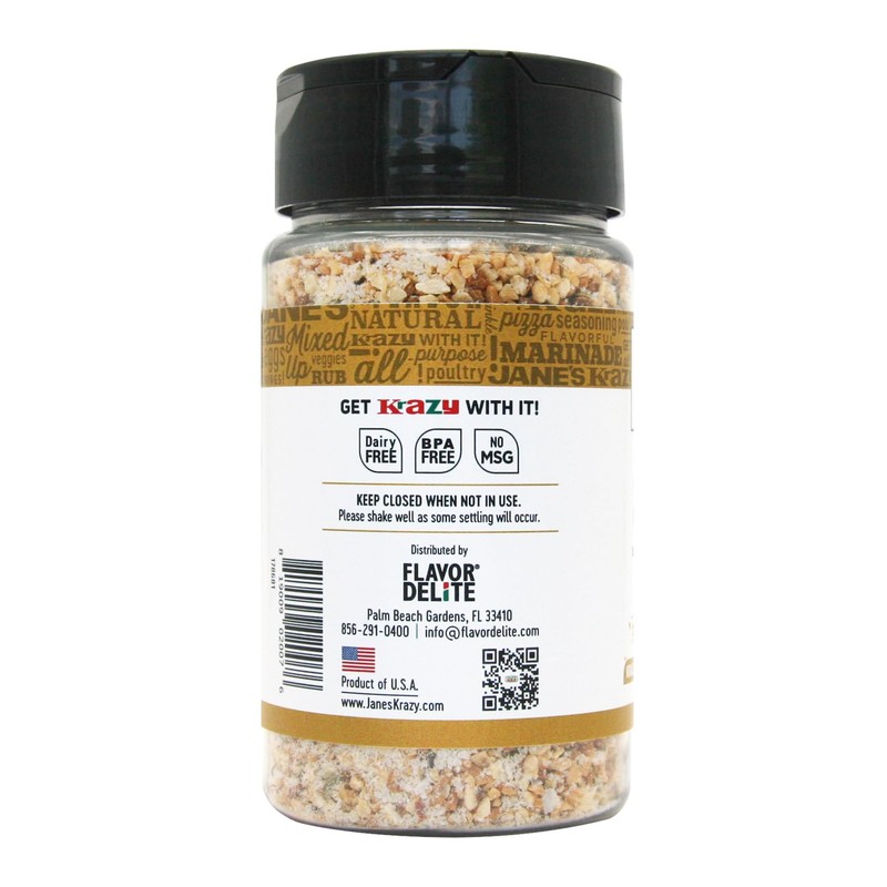 Jane's Krazy Chunky Mixed-Up Garlic Seasoning, 4.75 Ounce (Packing may