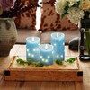 Homemory Flameless Candles with String Lights, 3 Pack Embedded Fairy