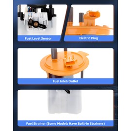 ECCPP Electric Fuel Pump Module Assembly w/Sending Unit Replacement for Ford F250 F350 Super Duty 2011 2012 2013 2014 2015 2016 V8 6.2L E2582M