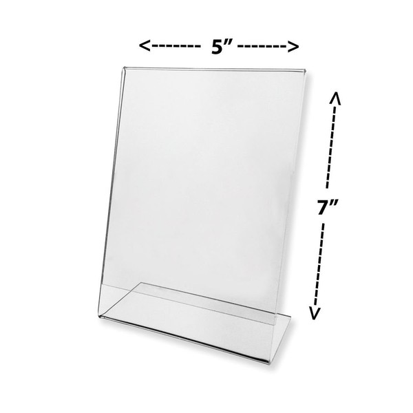 MCB Thick Acrylic Sign Holder Ad Frame 5'' X 7'' Photo Display Clear Acrylic Picture Holder Display(3 Pack)