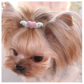 Rippem8 Dog Hair Pins Hair Clips Hair Ties Hair Accessories Cat Patch Closure Ribbon Angel Pins (Pack of 5)