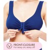 Carole Martin Full-Freedom Front Closure Wireless Cotton Bra-40 Blue