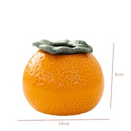 zaoalife Ceramic Orange Vase, Cute Flower Vase, Ceramic Indoor Air Plant Holder Flower Planters Hydroponic Vase, Aesthetics Flower Vases for Home Kitchen