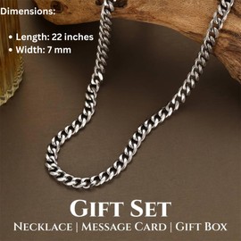 Gift For Man Gift for Him Necklace Gift for Him Necklace for Man Cuban Chain Necklace for Boyfriend Husband Gift I Choose You Gift