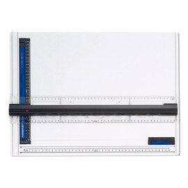 Staedtler Mars 661 A3 Drawing Board, DIN A3, High Quality, Made in Germany, White, Impact- and Shatter-Resistant Plastic, Parallel Drawing Rail, Double Groove Guide