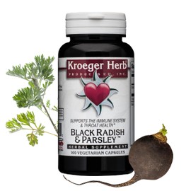 Kroeger Herb Products, Black Radish and Parsley Supplement, Immunity Support, Liver Health & Gallbladder Support with Black Radish, Vegetarian, Non-GMO, Gluten Free, No Preservatives, Made in USA