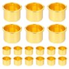 30Pcs Gold Aluminum Candle Holders Bulk Metal Cup Insert for