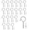 20 x Hooks for Hanging, Hooks Hanger White Screw Hooks,