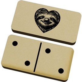 Azeeda 'Sloth in a Heart' Domino Set & Box (DM00041516)