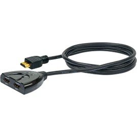 Schwaiger HDM21A 531 (HDMI Splitter, 2 x Female to Male 0.7 M Black