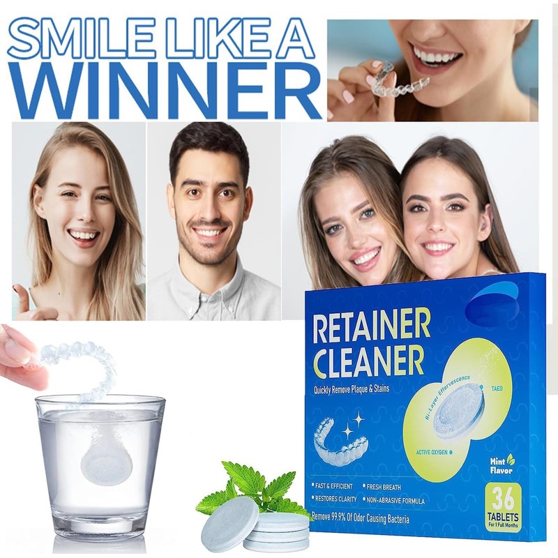 AONAT Cleaning Tablets - 36 Tablets,Retainer Cleaning Tablets,Denture Cleaner,Mouth Guard