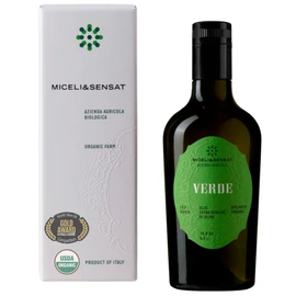 Green Robust Organic 500+ mg/kg Polyphenols Rich Italian Extra Virgin Olive Oil from Italy, 2025 Gold Award, High Antioxidants Peppery Finish, Sicily Certified Origins, Cold Pressed - 16.9 fl oz