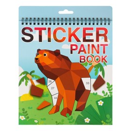 Animal Crafts for Kids Ages 4-8 Sticker Paint Books Sticker Book for Kids Ages 4-8 Boys and Girls Birthday Gifts Party Favor, Travel Activity Book Set for Learning