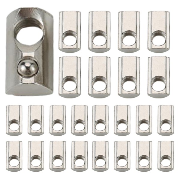 25 Pcs M8 T Slot Nuts Roll in Spring T-nut
