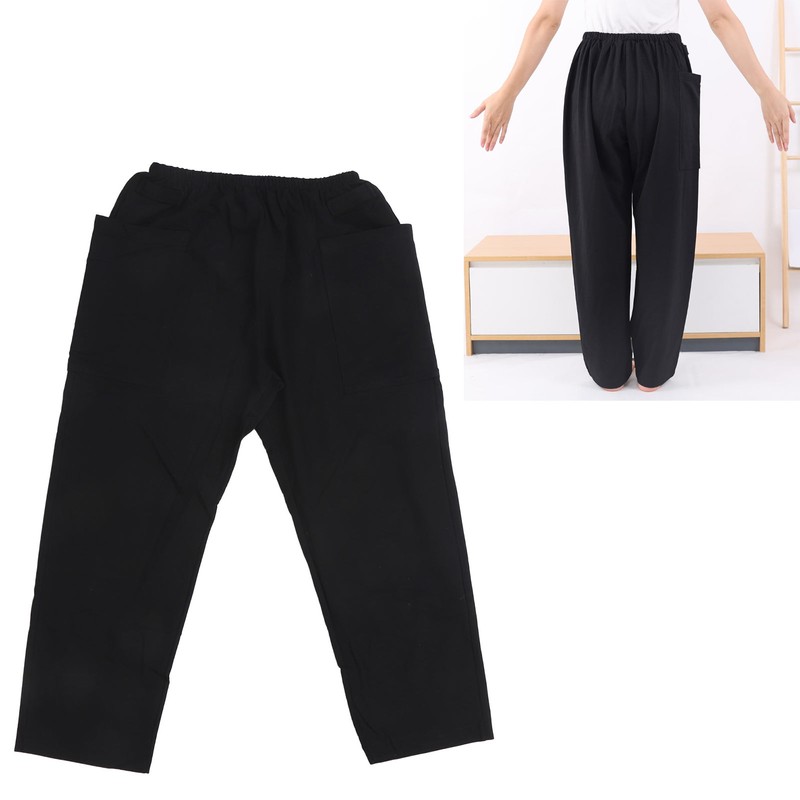 Catheter Leg Bag Pants 2 Large Pockets Cotton Comfortable Urine